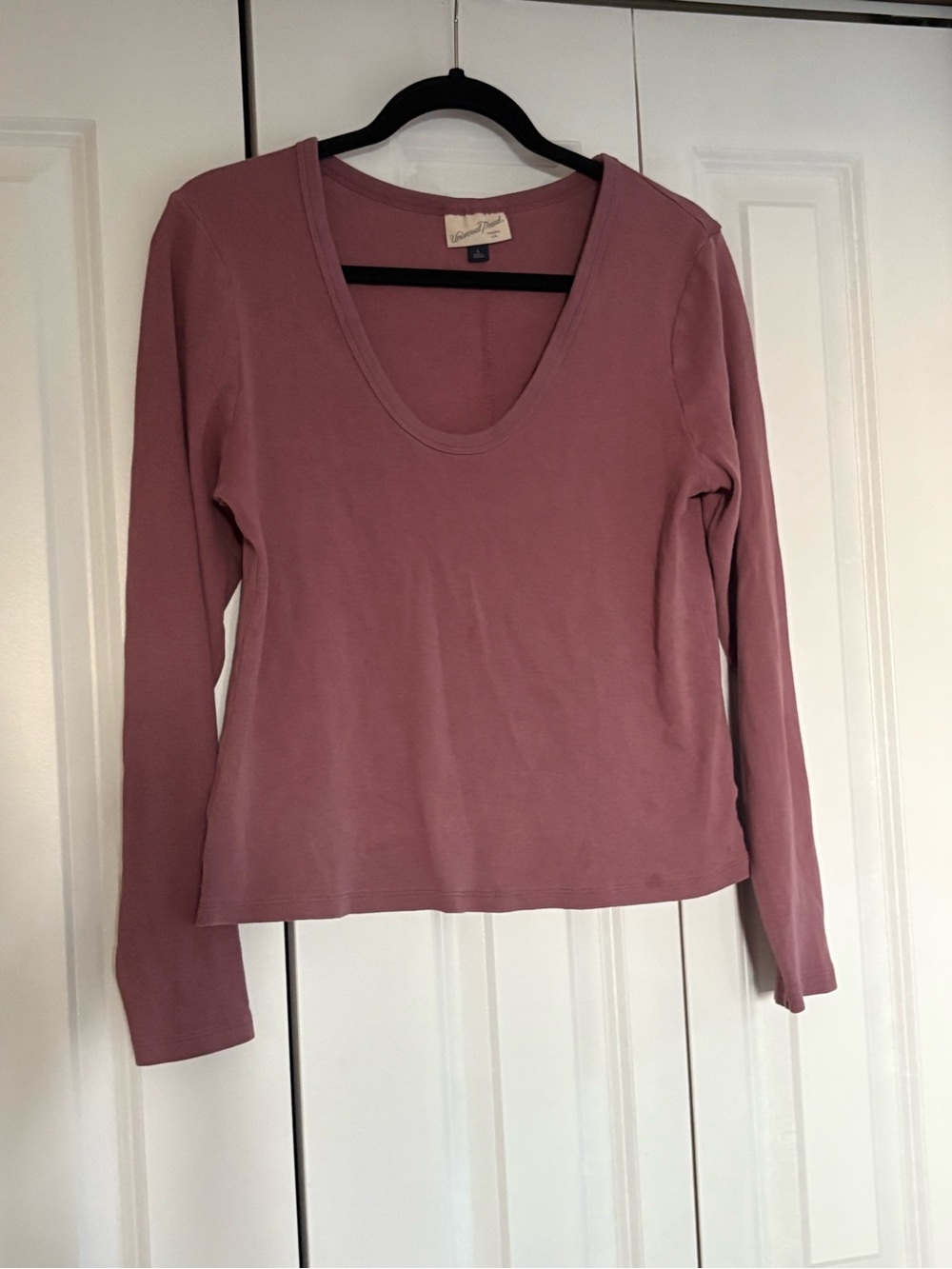 Universal Thread Mauve Scoop Neck Long-Sleeve Tee